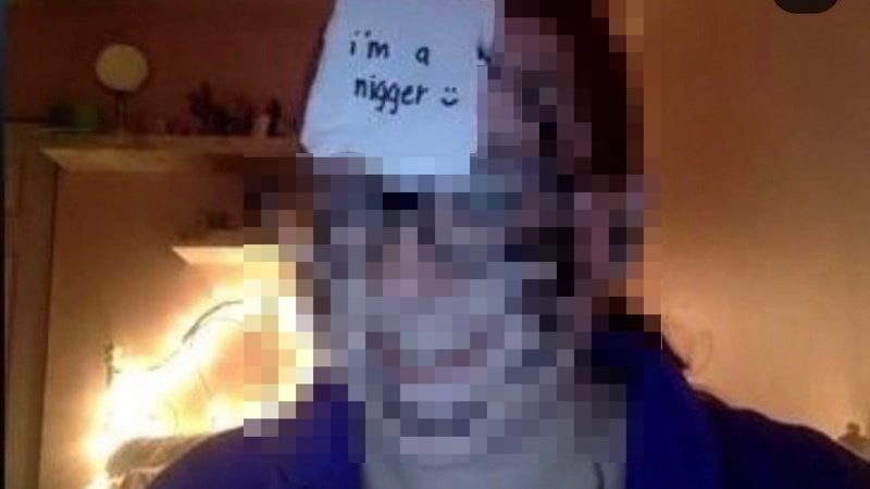 LPTeach2Learn's tweet card. Get a racist student expelled