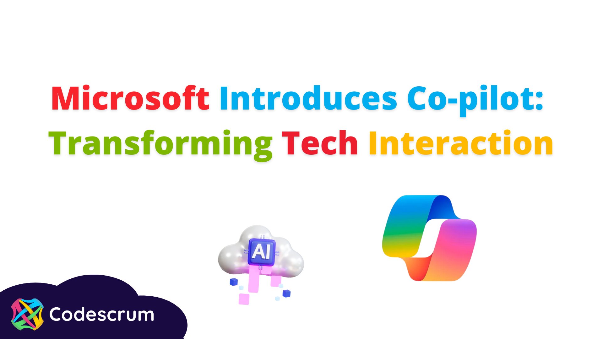 codescrum's tweet card. Microsoft Introduces Co-pilot: Transforming Tech Interaction