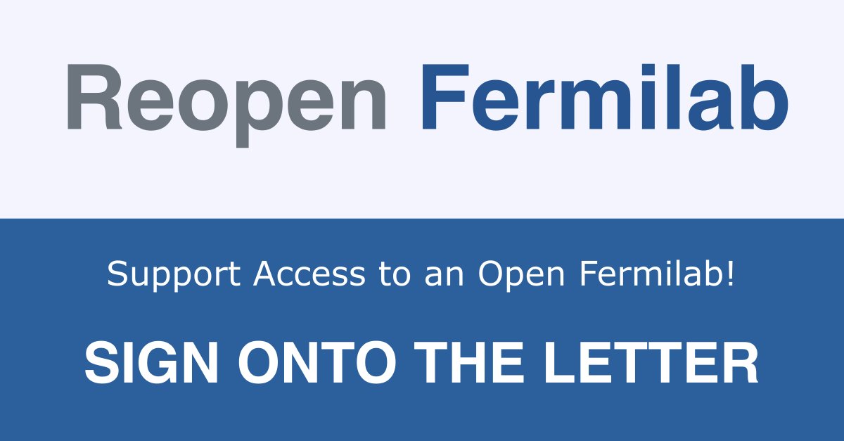 XuchengG's tweet card. Declare your support for an open Fermilab. Sign the open letter today!