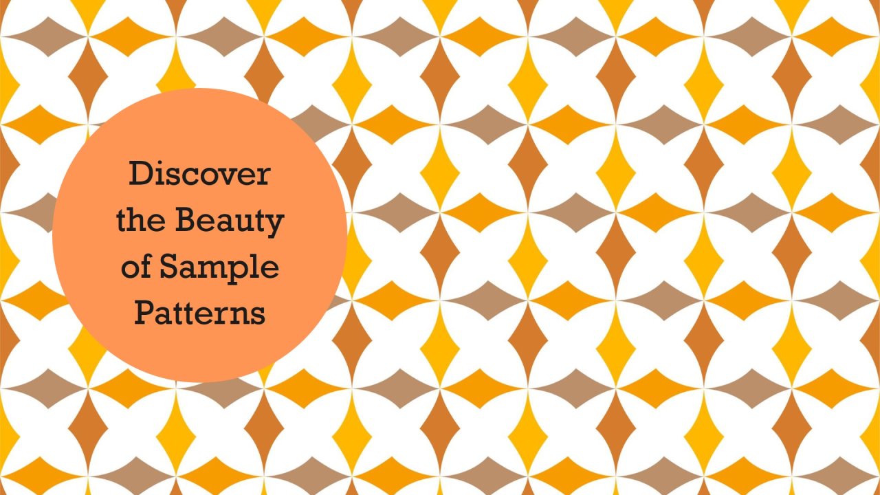 Joynulabed78954's tweet card. A sample pattern refers to a recurring arrangement or sequence that can be observed or analyzed within a subset (sample) of a larger set of data, material, or phenomena. The specific meaning of...