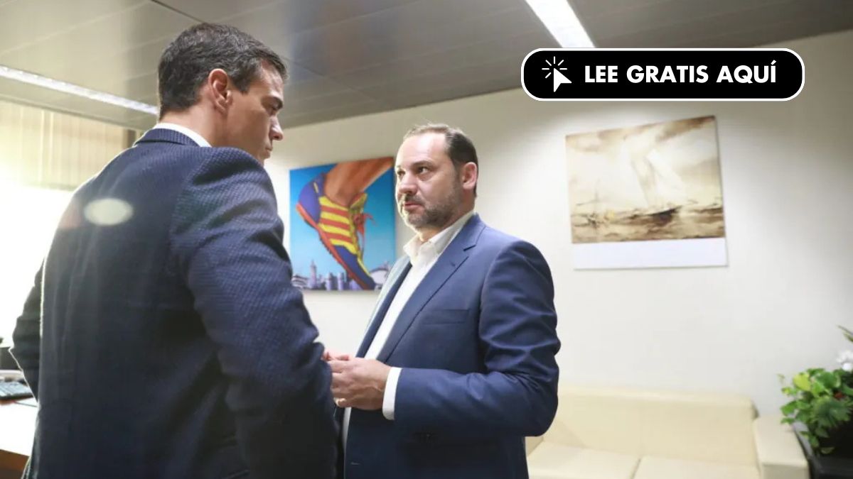 TheObjective_es's tweet card. El PSOE ha entrado en convulsión máxima. El impacto del ingreso en prisión del que fuera el hombre fuerte de Pedro Sánchez, José Luis Ábalos, y su mano