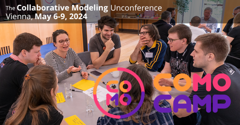 CoMoCampOrg's tweet card. ComoCamp is the annual gathering of modeling practitioners and visionaries. We teach the status quo, and we explore the next innovations.