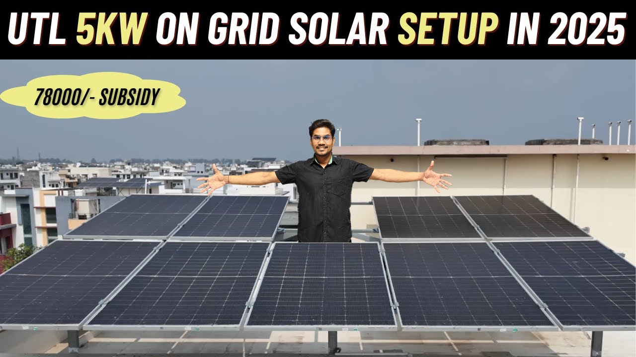 UTLsolar's tweet card. UTL 5kW Ongrid Solar Power Plant Price with Subsidy | GT Inverter &...