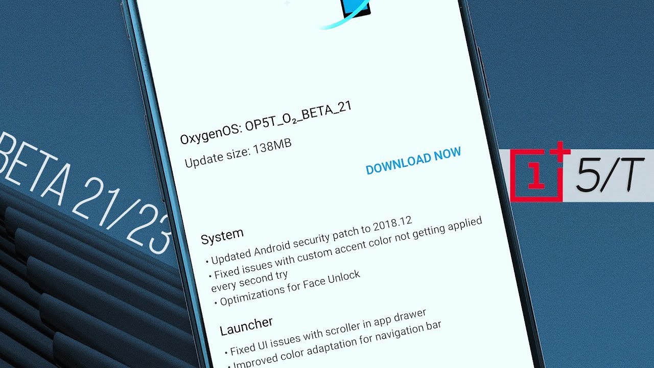 TechRapt's tweet card. OnePlus 5 & 5T : New Pie Open Beta Update [ 23/21 ] w/ Bug Fixes +...
