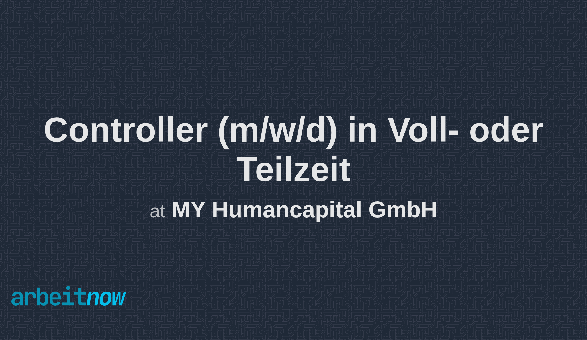 arbeitnow's tweet card. MY Humancapital GmbH is hiring a Controller in Voll- oder Teilzeit in Munich. Apply now on Arbeitnow.