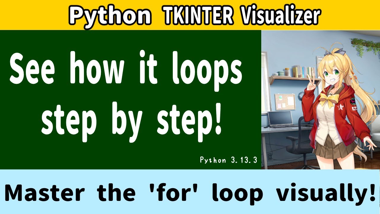 ShulliPythonPG's tweet card. Python For Loop Explained: Visualization