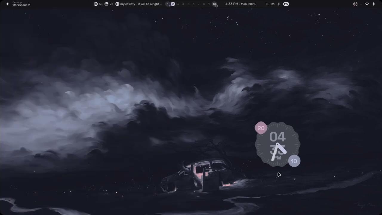 mntit_'s tweet card. The most beautiful desktop I'll ever used (Arch Linux + Hyprland...