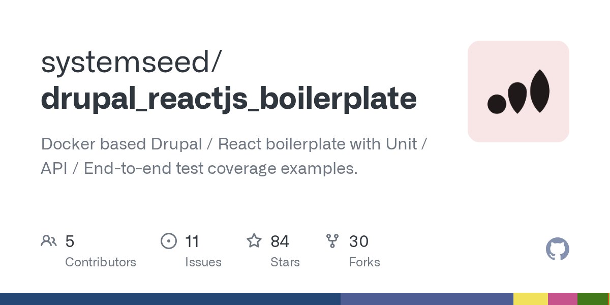 Spleshka's tweet card. Docker based Drupal / React boilerplate with Unit / API / End-to-end test coverage examples. - systemseed/drupal_reactjs_boilerplate