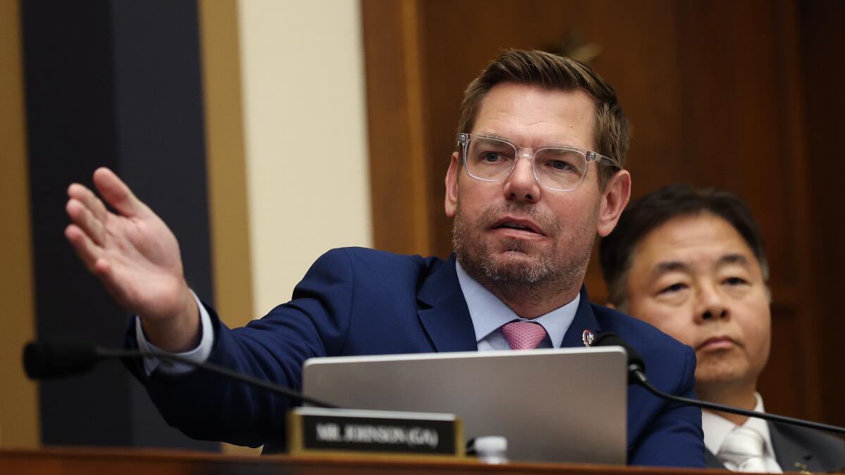 LATSeema's tweet card. Rep. Eric Swalwell, a longtime congressman, announced Thursday on Jimmy Kimmel's late-night show that he is running for governor.