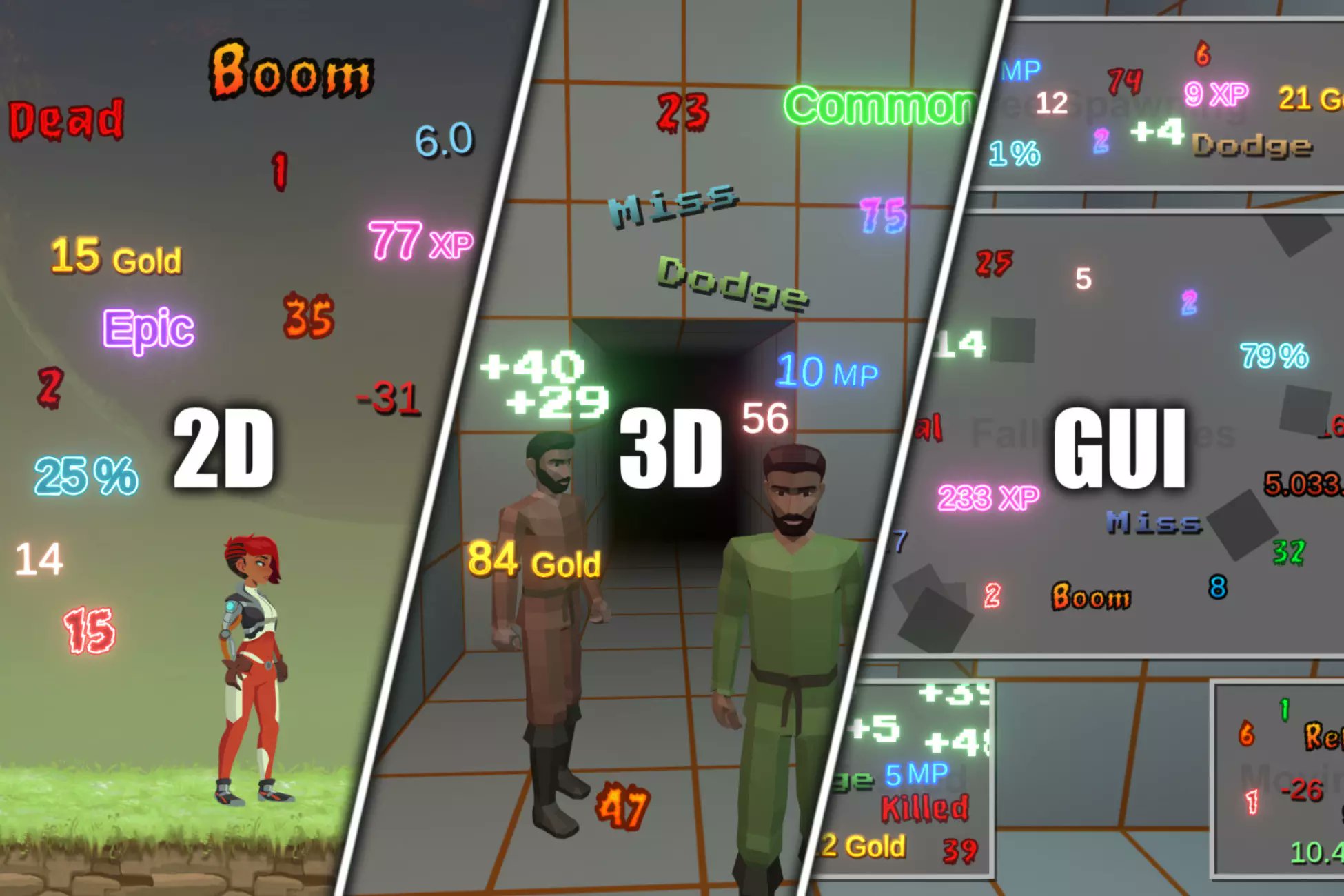 krishnamohan_y3's tweet card. Complete breakdown of Damage Numbers Pro: features, compatibility, system support, performance options, and Unity affiliate purchase link.