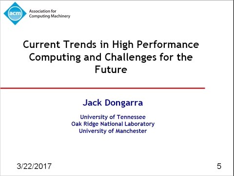 acmeducation's tweet card. "Current Trends in High Performance Computing and Challenges for the...
