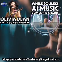 KingOfPodcasts's tweet card. Olivia Dean Leads Soulful Revival While Souless AI Music Climbs the...