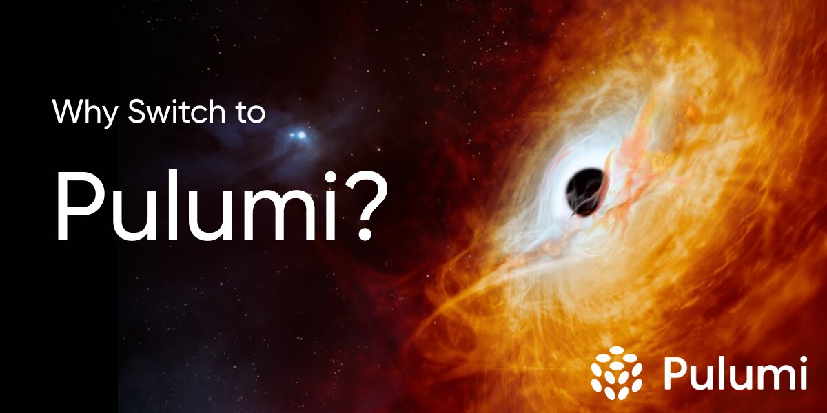 PulumiCorp's tweet card. Pulumi: the top choice for infrastructure as code. Boost productivity, scale infinitely, and leverage AI to revolutionize infrastructure management.