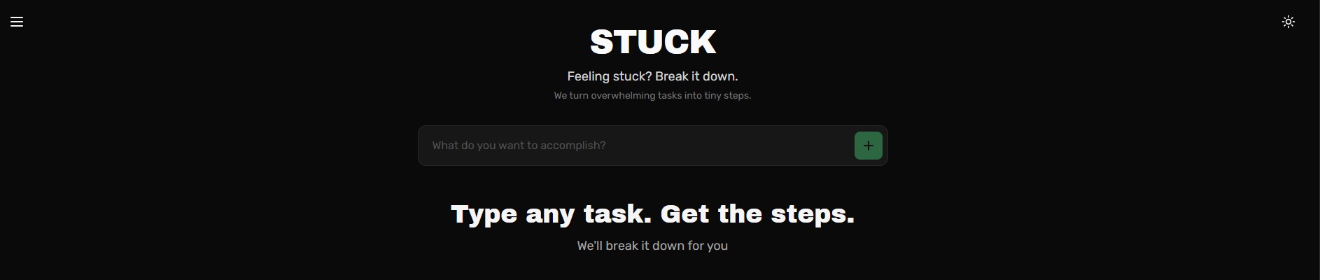 VibeCodingList's tweet card. Simple tools for when you're stuck, overwhelmed, or overthinking. Break down tasks, make decisions, get unstuck. Free and judgment-free.