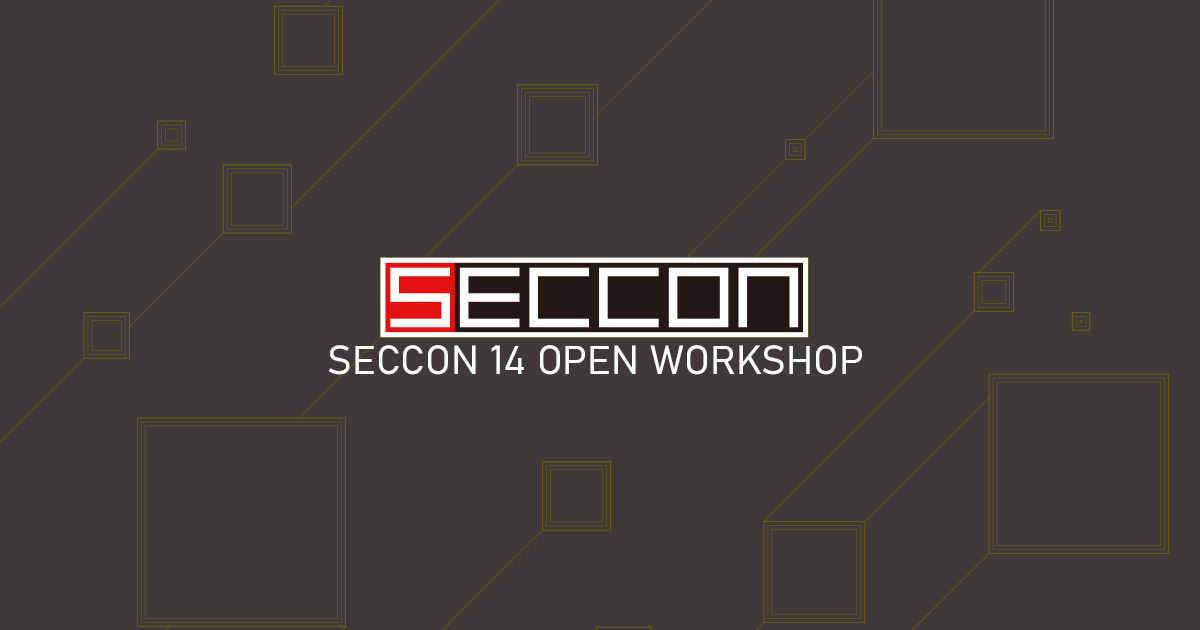 secconctf's tweet card. 今年度のSECCON 電脳会議 では、ワークショップを開催いただける団体・個人を...