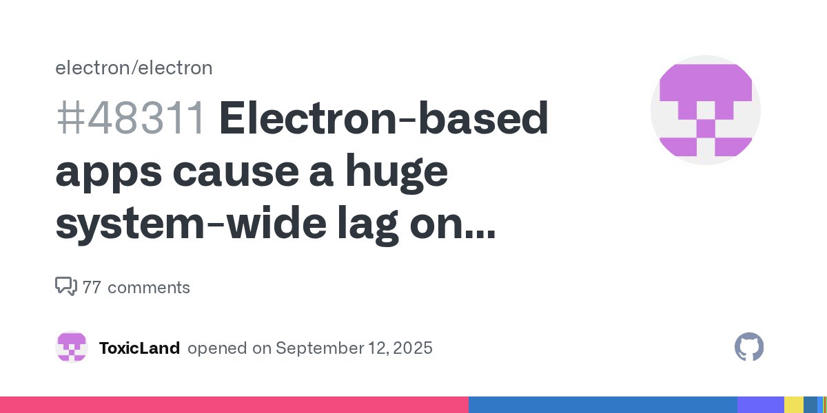 Nebu1eto's tweet card. Maintainer update From @MarshallOfSound (#48311 (comment)): Hey folks, anyone experiencing this issue can you please raise a Feedback (via Feedback Assistant) with Apple. Make sure you send it whil...