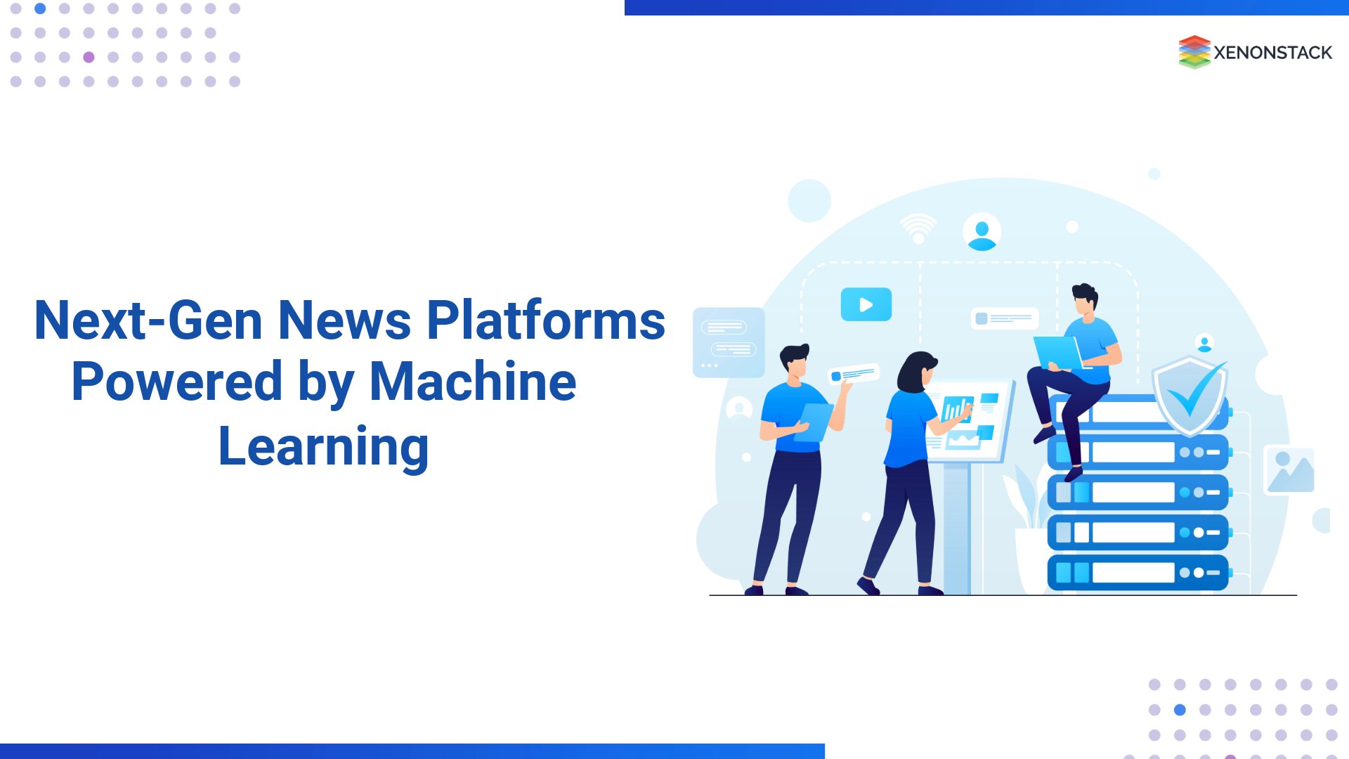 xenonstack's tweet card. Digital News with Machine Learning: real-time insights, personalization, anomaly detection, newsroom automation, ethical transparency.