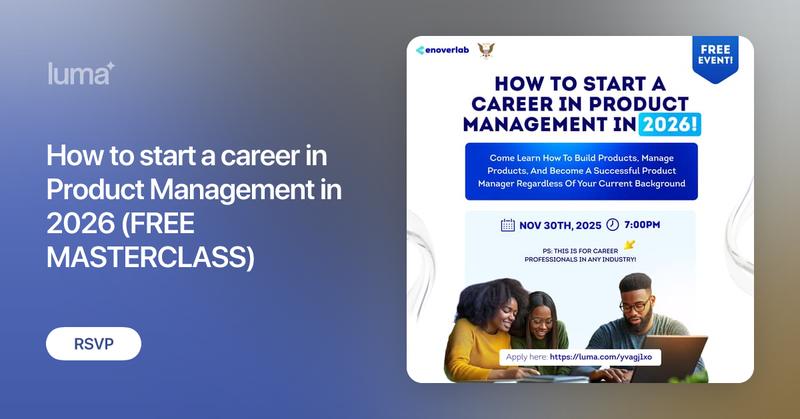 scad_official's tweet card. How to start a career in Product Management in 2026 (FREE MASTERCLASS) · Luma