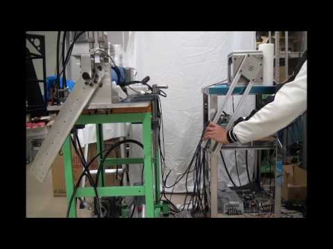 KARO22509956's tweet card. 【筑波大学　モーションコントロール研究室】バイラテラル制御（電気静油圧アクチュエータ）