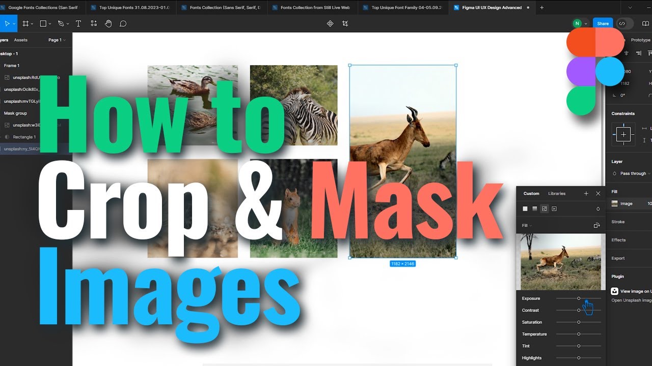 Nurealam2017's tweet card. How to Crop Images in Figma | Crop Shape Figma