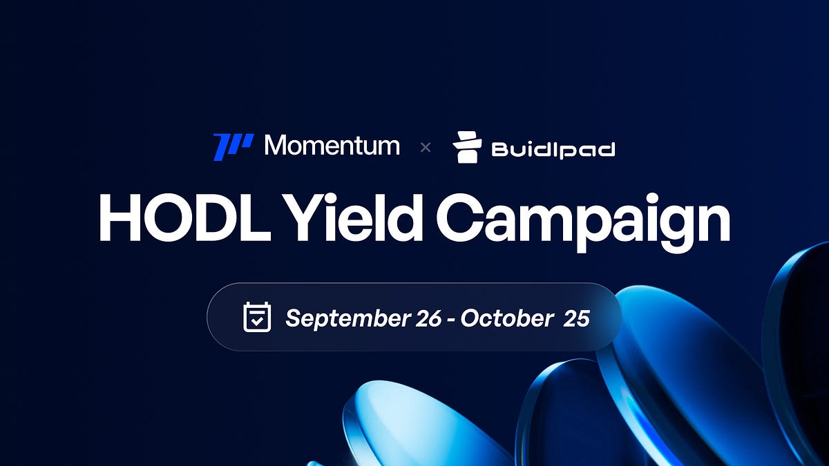 MMTFinance's tweet card. Join Momentum & BuidlPad HODL Yield Campaign, deposit, grow TVL, and earn boosted Bricks rewards.