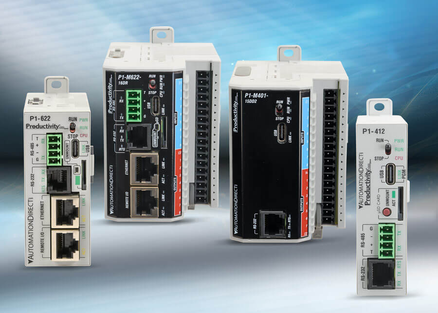 AutomationDirec's tweet card. AutomationDirect now offers the new P1-412 and P1-622 CPUs, next generation versions of the existing Productivity1000 P1-540 and P1-550 CPUs.