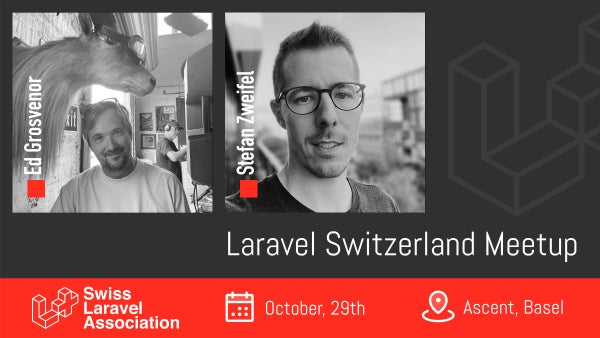 swisslaravel's tweet card. Join us at **Ascent in Basel** for our next Laravel Meetup! Enjoy an evening of great talks and good company with fellow Laravel developers. **First talk starts at 18:30*