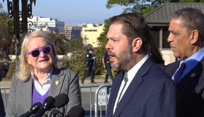 KariLakeWarRoom's tweet card. On Thursday, the Center to Advance Security in America (CASA) filed a Senate Ethics complaint against Senator Ruben Gallego, alleging he made comments physically threatening Speaker Mike Johnson...