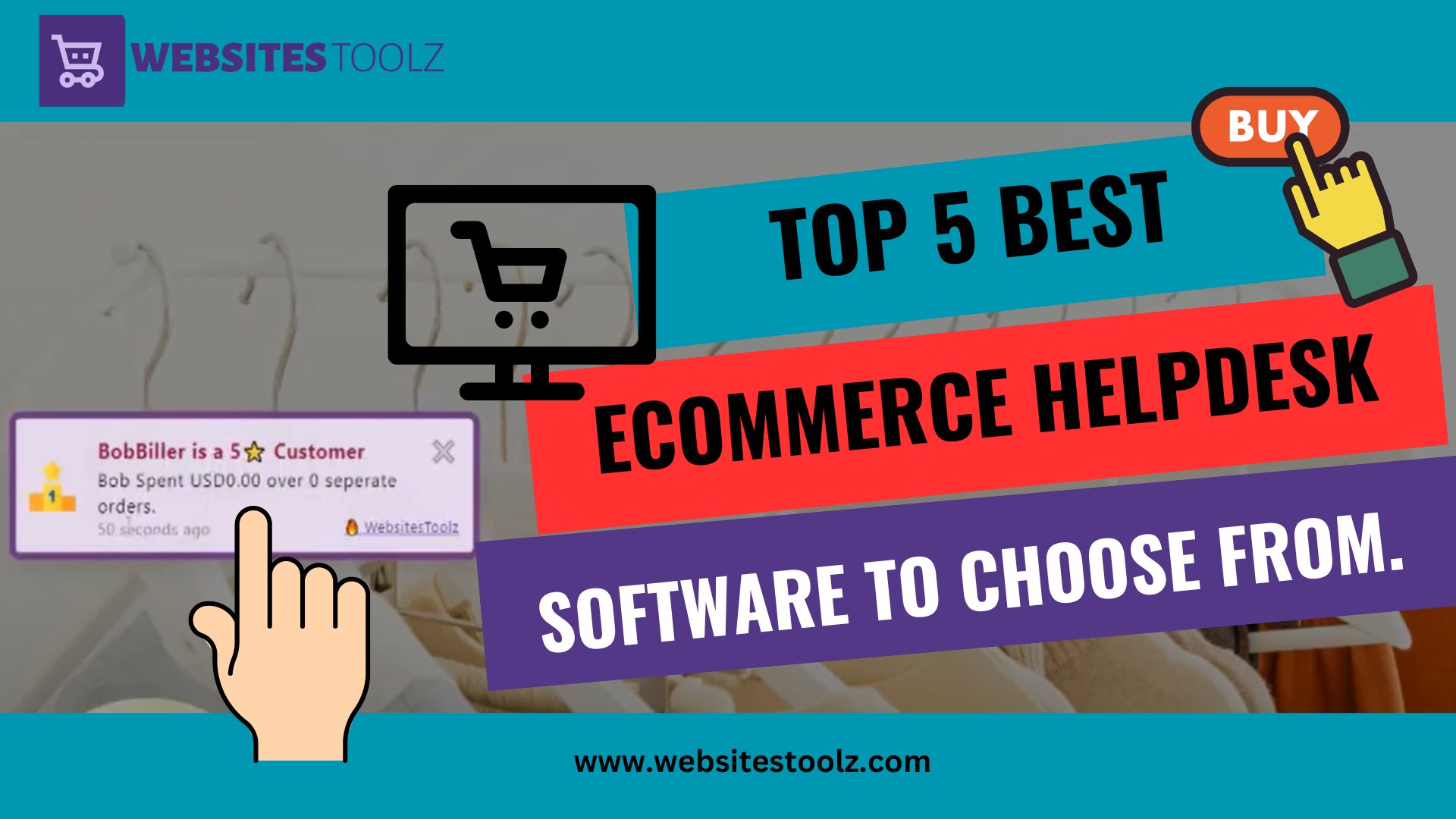 WebsitesToolz's tweet card. Boost sales with the best help desk software for your ecommerce store. Learn how to enhance customer experience and satisfaction today!