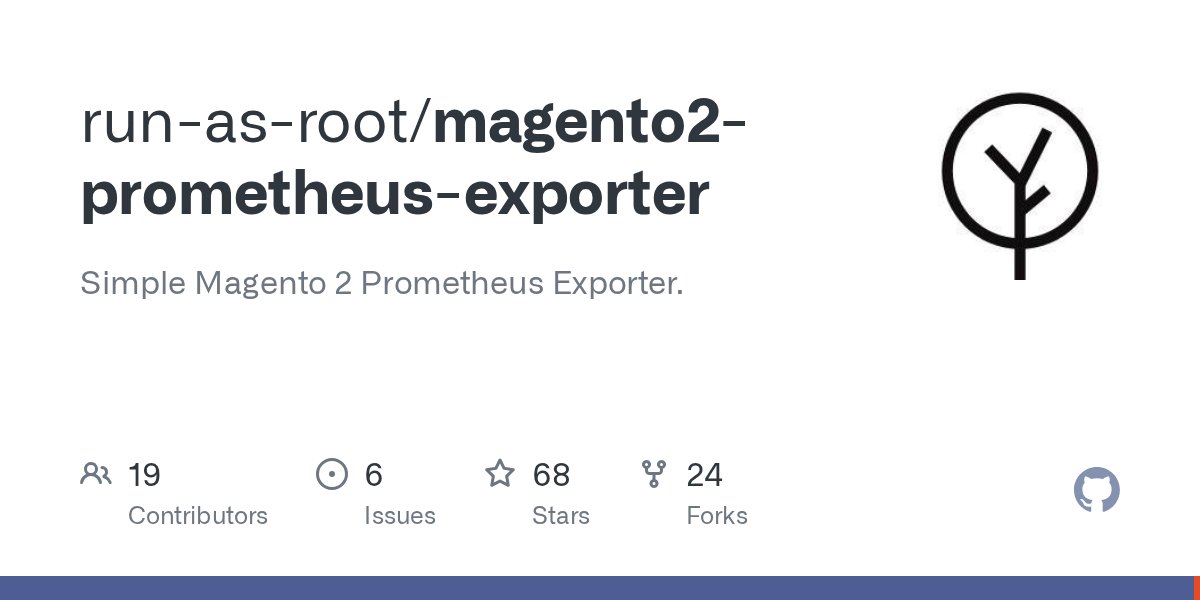 firozkhxn_'s tweet card. Simple Magento 2 Prometheus Exporter. Contribute to run-as-root/magento2-prometheus-exporter development by creating an account on GitHub.