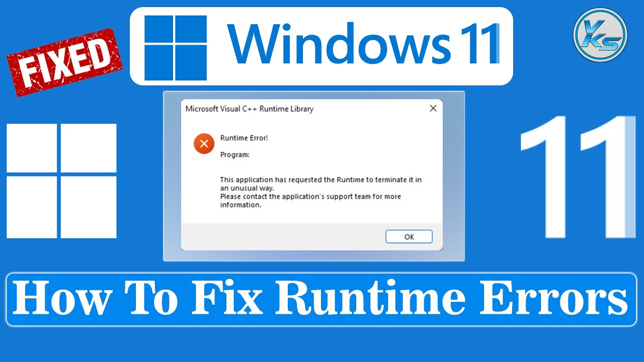 vksytc's tweet card. ✅ How To Fix Runtime Error On Windows 11 - Any Computer
