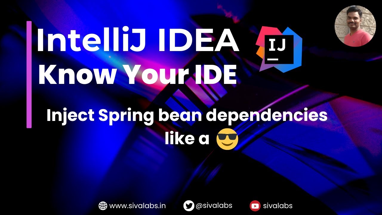 sivalabs's tweet card. IntelliJ IDEA Tips: Inject Spring Bean Dependencies like a BOSS