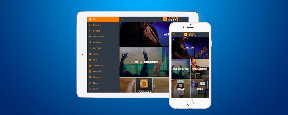 ApolloAppDesign's tweet card. A church app used to be a scary road to travel.