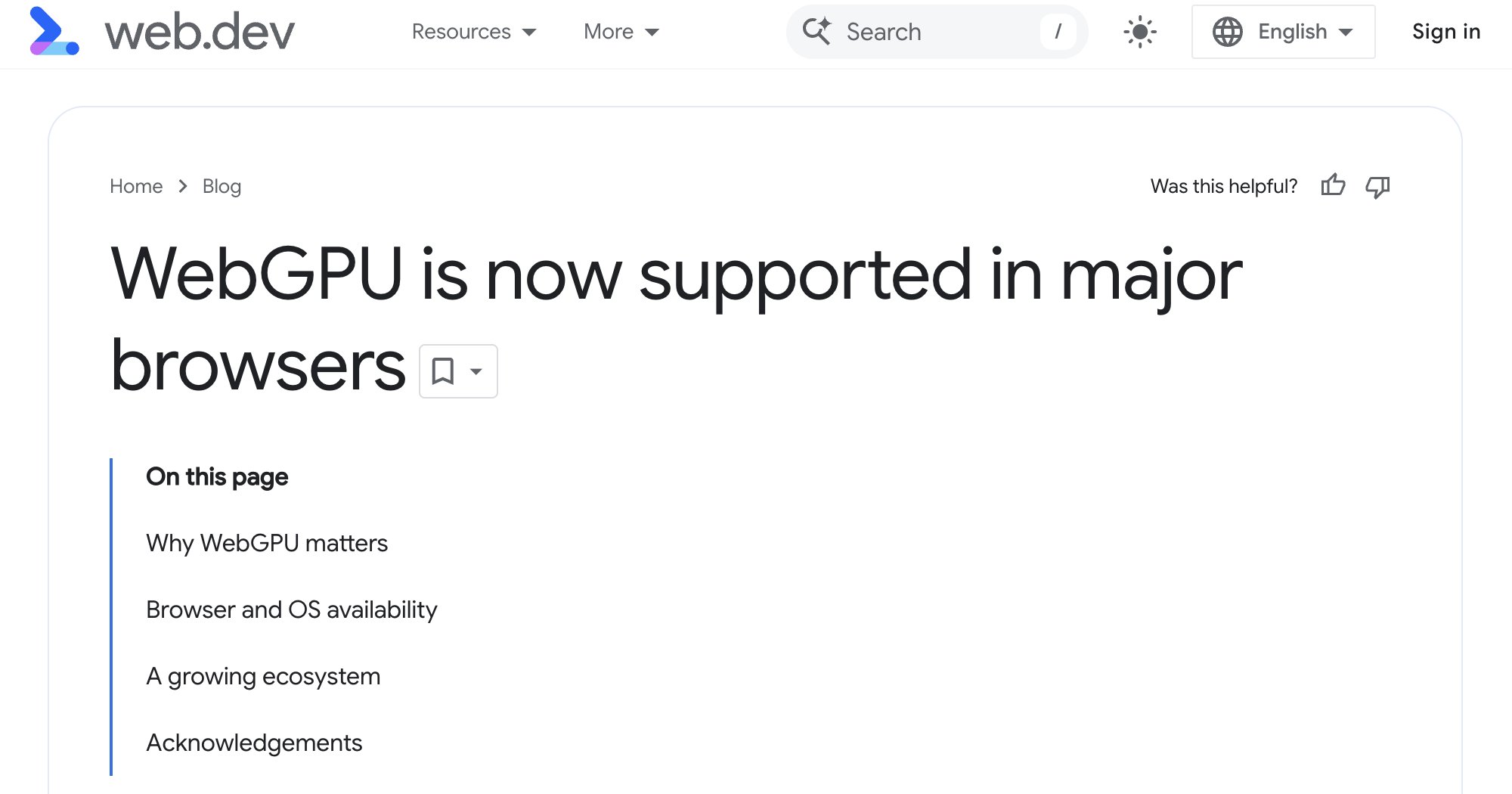 madonomori's tweet card. 　　米Googleは11月25日（現地時間）、Webブラウザー向けのグラフィック・計算API「WebGPU」が「Google Chrome」、「Microsoft Edge」、「Firefox」、「Safari」で正式にサポートされたことを発表した。