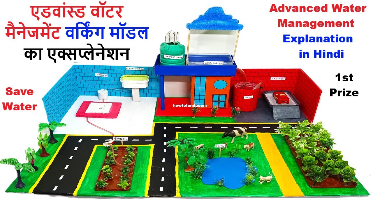 howtofunda's tweet card. water management working model (water saving techniques ) explanation...