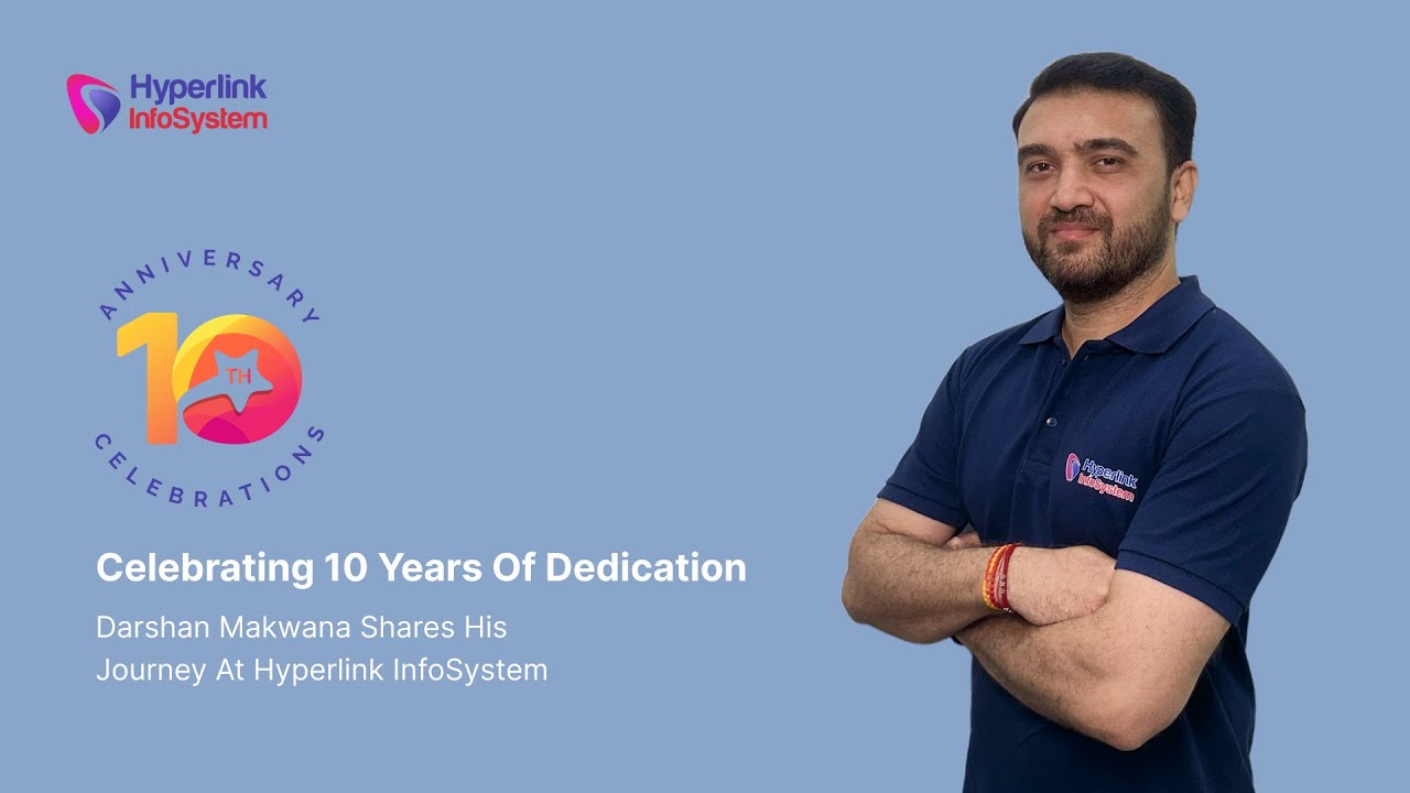 hyperlinkinfo's tweet card. Darshan Makwana Sharing His 10 Years Journey at Hyperlink InfoSystem