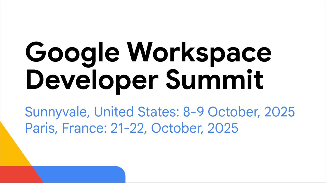 workspacedevs's tweet card. Join the Google Workspace Developer Summit 2025
