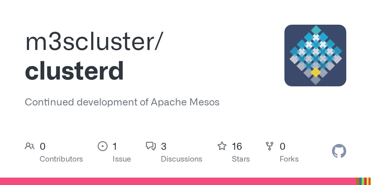 avEnterIT's tweet card. Continued development of Apache Mesos. Contribute to m3scluster/clusterd development by creating an account on GitHub.