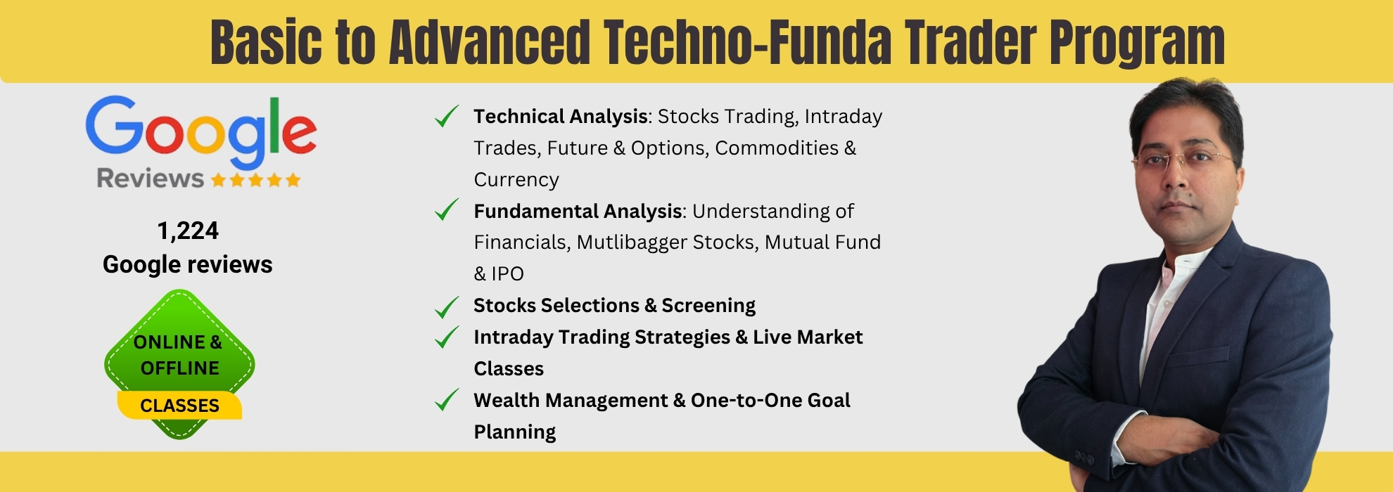 jagdishjhapage's tweet card. Our Basic to Advance Techno-Funda Trader Program offers a comprehensive curriculum covering all key aspects, Jagdish Jha Share Market Classes