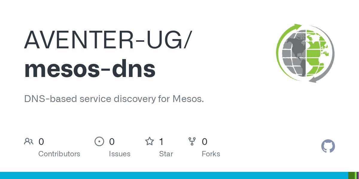 avEnterIT's tweet card. DNS-based service discovery for Mesos. Contribute to AVENTER-UG/mesos-dns development by creating an account on GitHub.