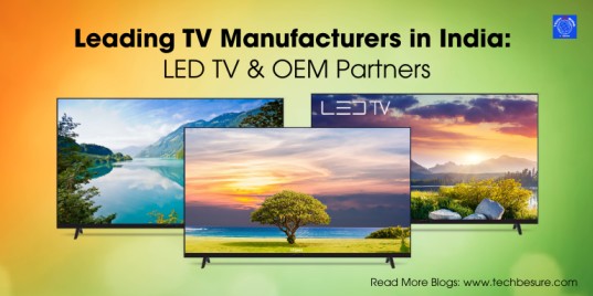techbesure's tweet card. India has become a major hub for TV manufacturers in India, offering a wide range of LED TVs and OEM (Original Equipment Manufacturer) services.