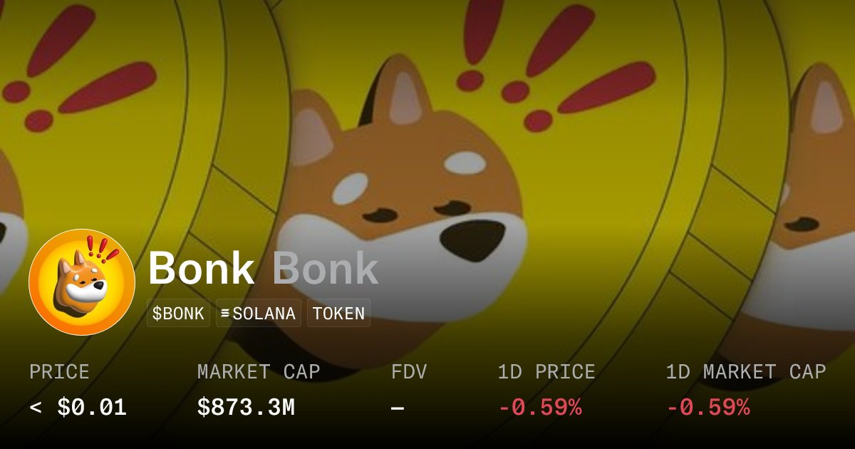 nishanthweb3's tweet card. View Bonk (Bonk) on Solana. See token data, market activity, contract details, and analytics directly on OpenSea.