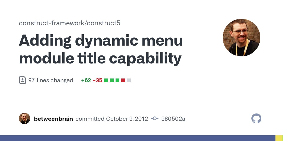 constructfw's tweet card. Adding dynamic menu module title capability · construct-framework/construct5@980502a