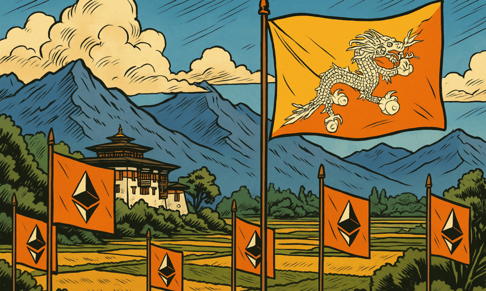 theunhashed's tweet card. Bhutan Turns Heads With Institutional‑Grade ETH Stake The government of Bhutan quietly moved 320 ETH — worth roughly $970,000 — to Figment, the well-known staking provider, signaling a major shift in...
