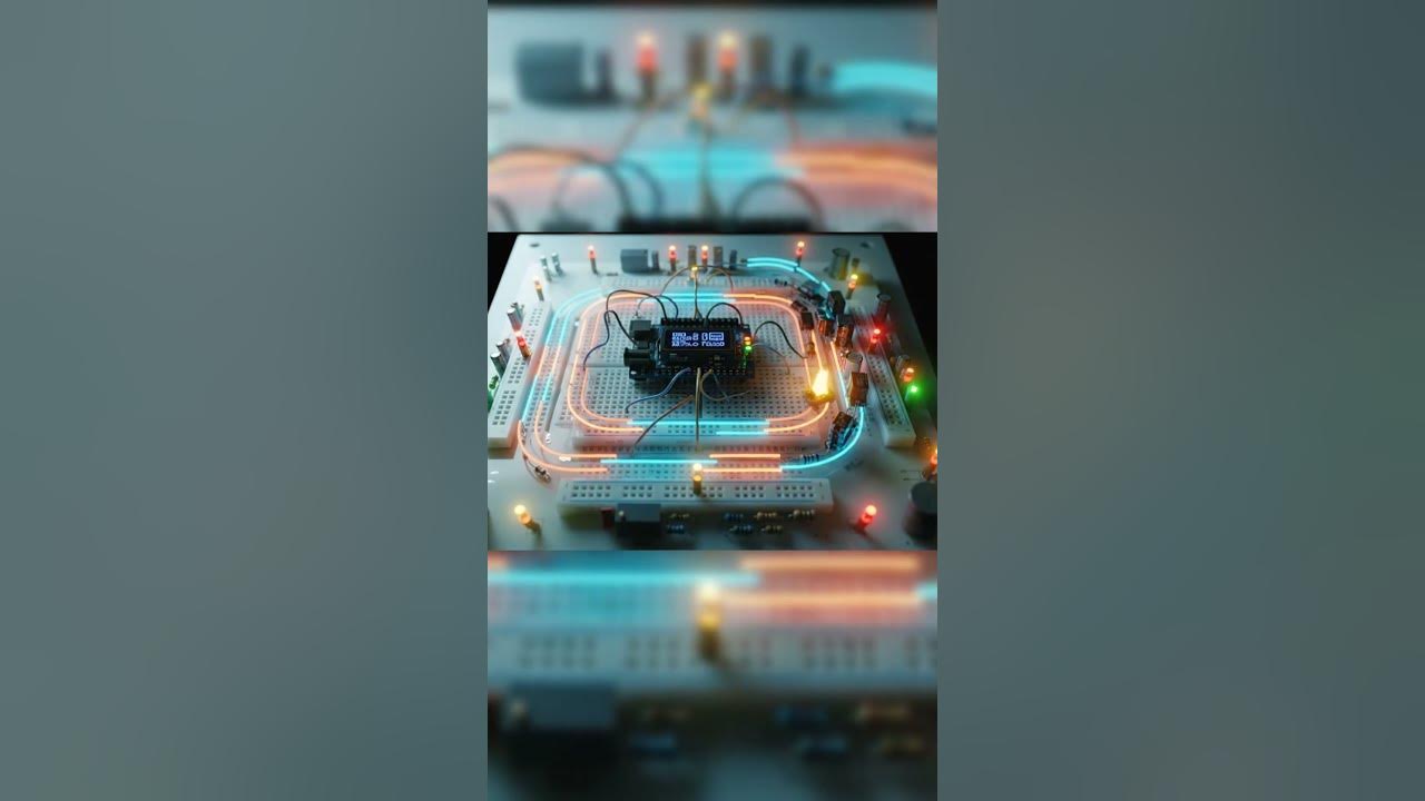 TeamEdueng's tweet card. Traffic Jam Simulator – When LEDs Lose Patience 🚗