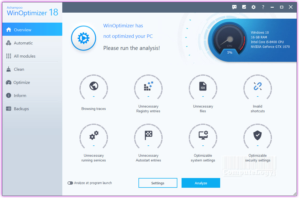 computelogy's tweet card. Right now you can Get Free Ashampoo WinOptimizer 18 License Key and free download. It is a German product to optimize your Windows computers. Get it while it is free.