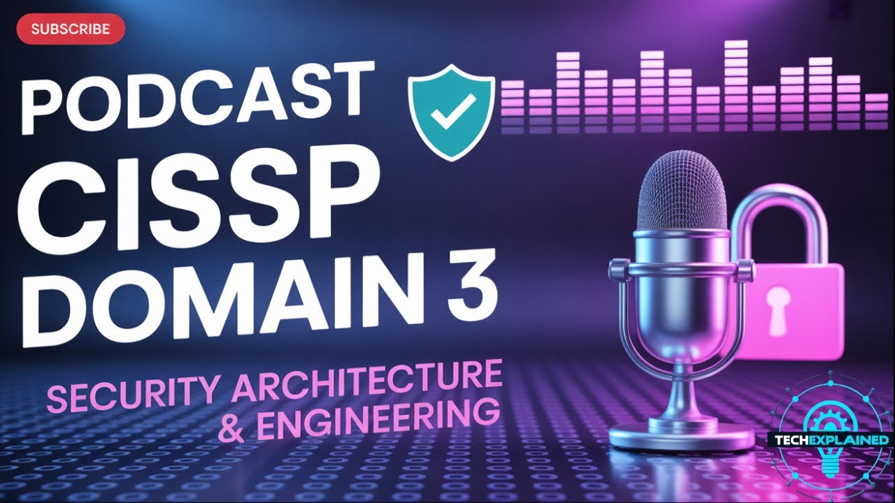 TechExplainedKP's tweet card. CISSP Domain 3: Security Architecture and Engineering 2025 (NEW)