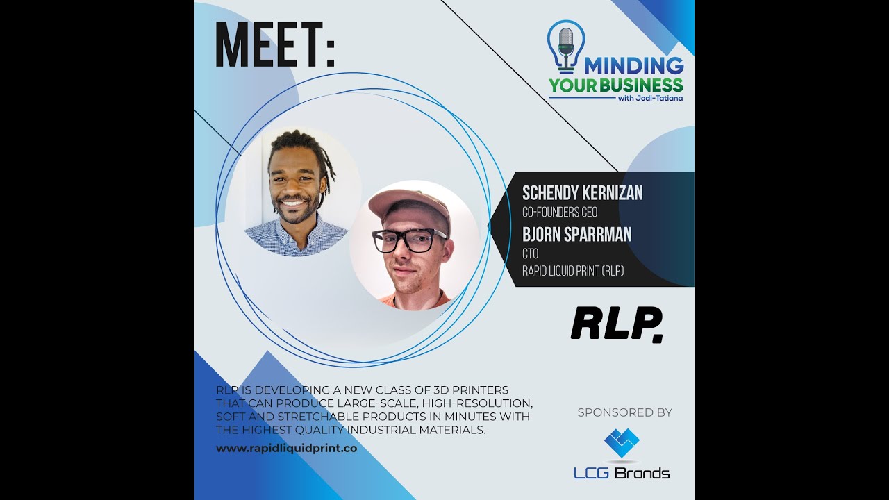 kz3dart's tweet card. Meet Rapid Liquid Print (RLP) co-founders, ceo Schendy Kernizan & cto...