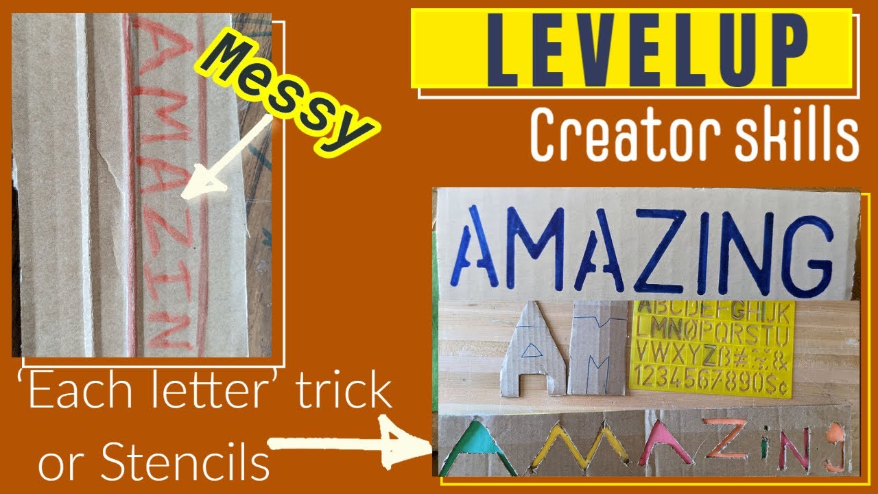 puzzshiftcreate's tweet card. A few ways to make words more interesting on cardboard