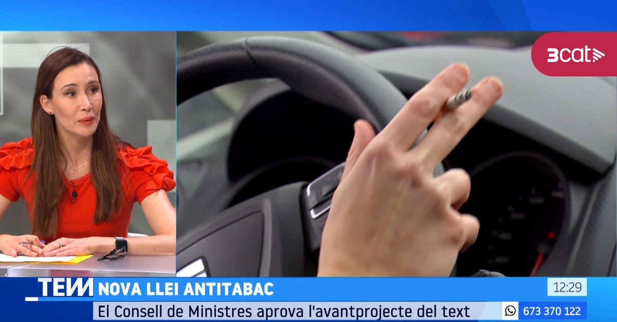 TobControlUnit's tweet card. El Consell de Ministres ha aprovat l'avantprojecte de la nova llei antitabac, que incorpora més limitacions d'espais per als fumadors. Es prohibirà fumar i vapejar a les terrasses de bars i restaur...